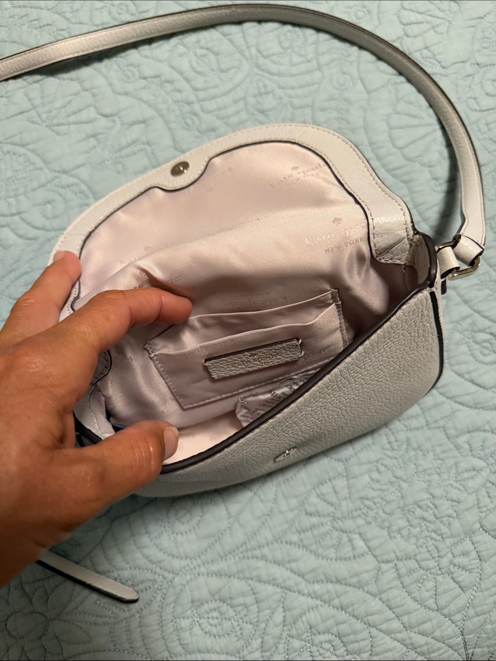 Kate Spade New York Leila Mini Flap Crossbody (Quill Grey) - Picture 8 of 8